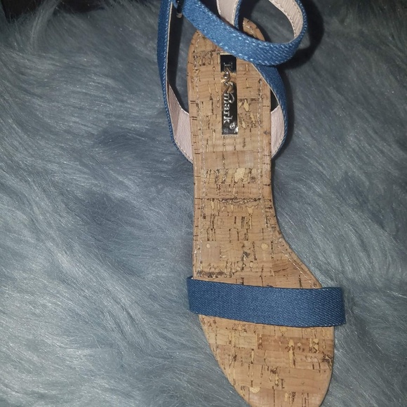 New: Blue Denim Heels - Picture 2 of 5